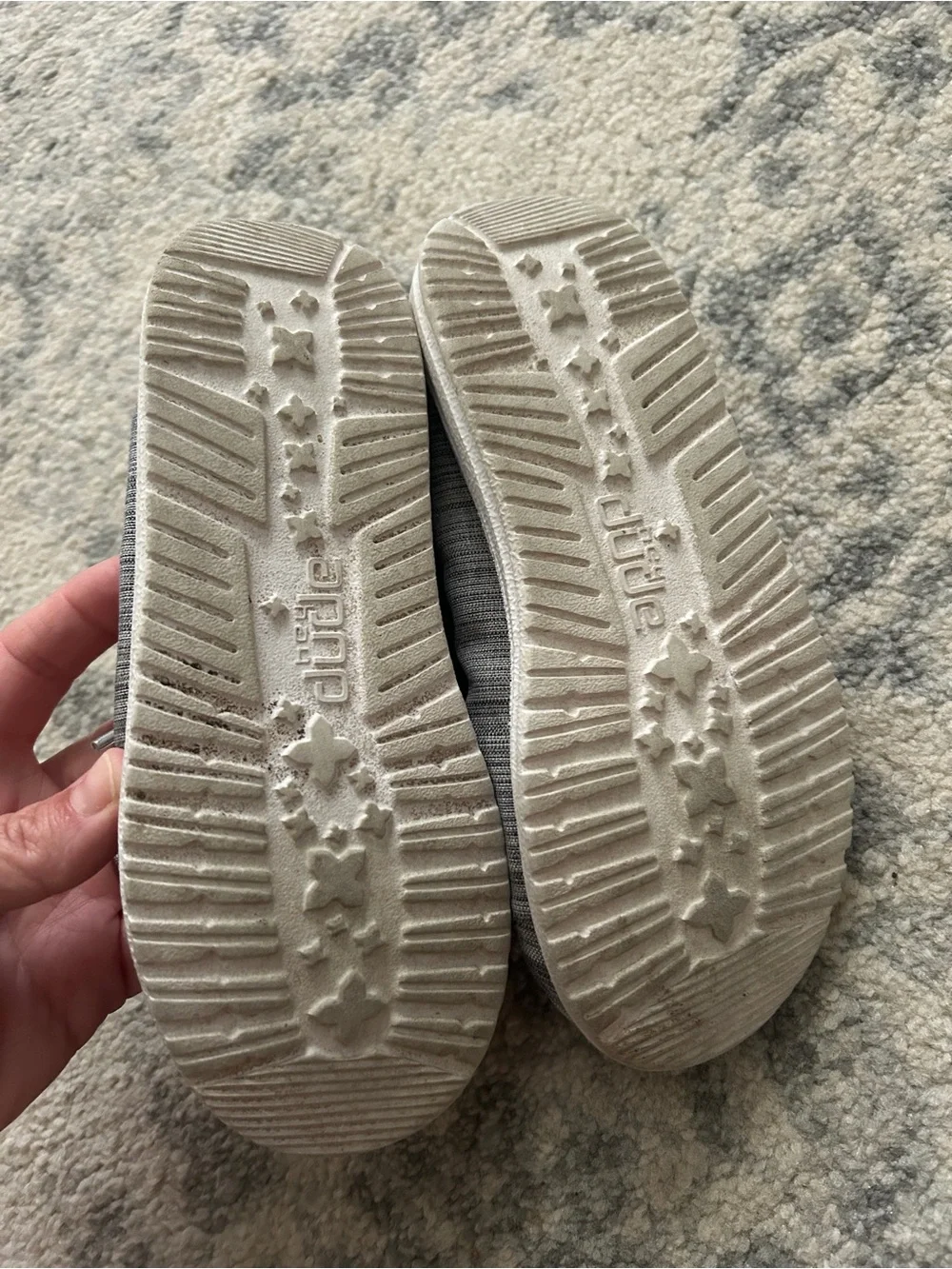 Hey Dude Gray Knit Slip-On Casual Shoes